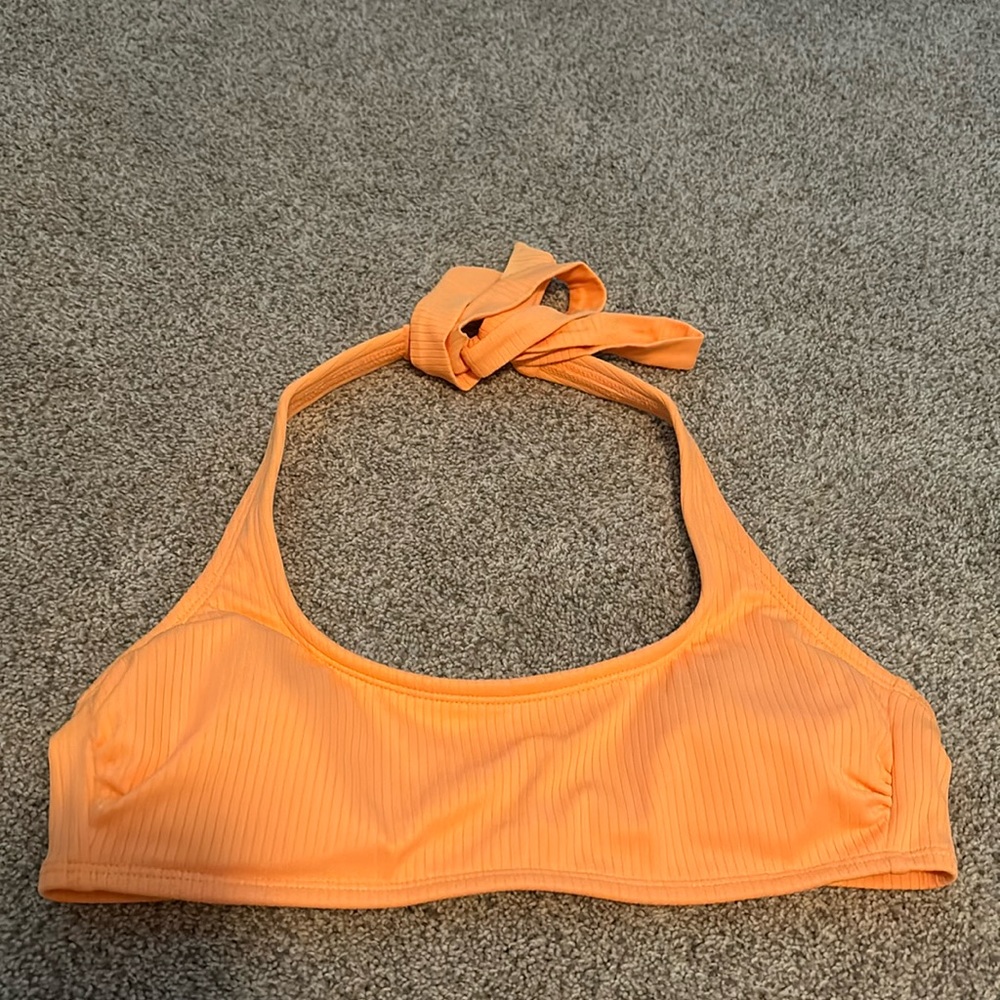 Target ribbed orange bikini top (size medium)